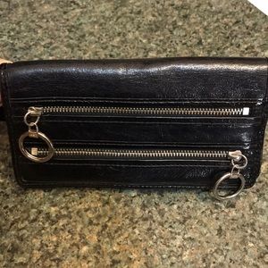 Coach Poppy black patent wallet
